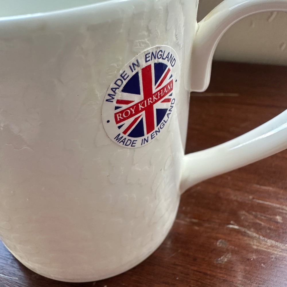 Roy Kirkham Mug White Leopard‎ Print Fine Bone China Made in England Cream Ivory - Picture 5 of 8